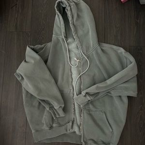 Sage green brandy zip up